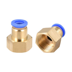 sourcing map Push to Connect Tube Fitting Adapter 10mm Tube OD x G1/2 Female Straight Pneumatic Connecter Connect Pipe Fitting 2pcs