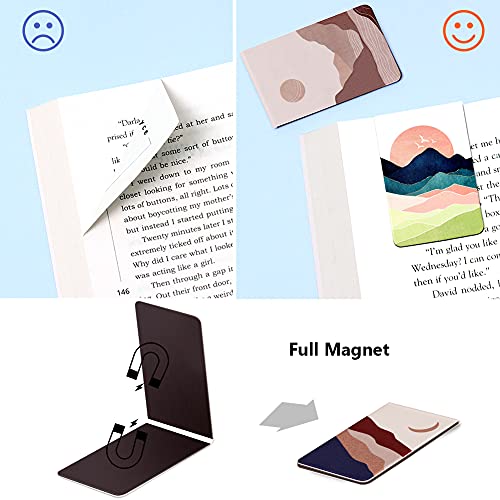 UpUDo 12 Pack Magnetic Bookmark, Book Marker Clip for Teachers, Students, Book Lovers, Printing on 2 Side