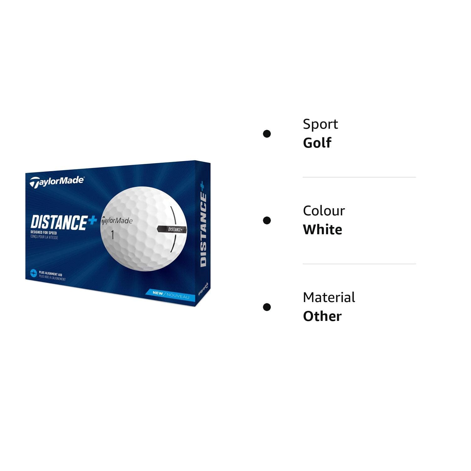 TaylorMade Distanceand Golf Balls 2021, White