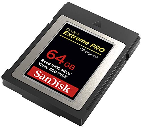 SanDisk Extreme PRO 64GB CF Express Card Type B, up to 1500MB/s, for RAW 4K video