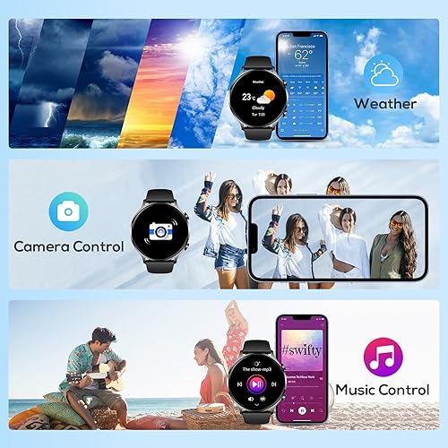 Smart Watch for Men Fitness Tracker: 1.42 inches Touch Screen Heart Rate Blood Oxygen Sleep Monitor IP67 Waterproof Watches 100and Sports Modes Pedometer GPS Activity Tracker Smartwatch Compatible Android IOS