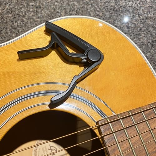 WINGO Guitar Capo for Acoustic and Electric Guitars with 5 Picks for Free, Black