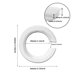 15 Pcs Lampshade Reducer Ring, E27 to E14 Screw Lamp Shades Reducer Washer Plastic Lamp Shade Ring Converter 44mm to 28mm Light Shade Adapter with Duplex Ring Fitting, White