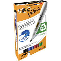 Bic TS-140038 Velleda 1701 Dry Wipe Bullet Tip Whiteboard Marker Pen, Pack of 4