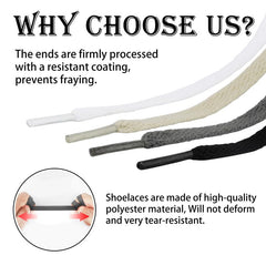 LARGERED Flat Trainers Shoelace, 8mm Wide Shoe Lace for Sneakers Athletic Running Shoes, Premium Trainer Shoe String, Replacement Boot Laces for Men Women, Grey 160CM