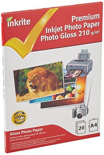 Inkrite PPIPG210A420 PhotoPlus Professional Paper Photo Gloss 210gsm A4 (20 sheets)