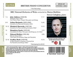 John Addison, Arthur Benjamin, Elizabeth Maconchy, Humphrey Searle, Edmund Rubbra: British Piano Concertos