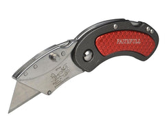 Faithfull FAITKUTILITY Folding Lock Back Utility Knife, Red, Gold Or Silver (Random)