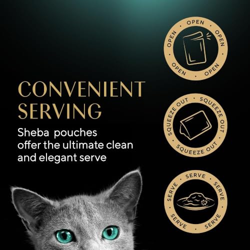 Sheba Select Slices - Wet Cat Food - Pouches for Adult Cats - Fish Collection in Gravy – 12 x 85 g