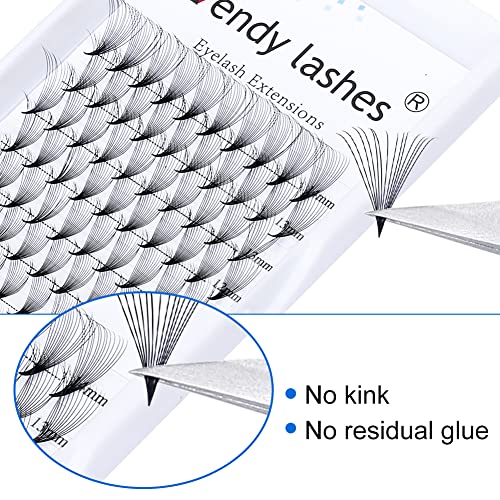 Premade Fans Eyelash Extension 14D D Curl 0.07mm 14mm Pre Fanned Russian Volume Lashes Middle Tap Volume Lash Extensions(14d-0.07-d-14)