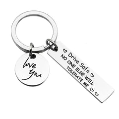 Exiiantag Drive Safe Keychain Gift Drive Safe Keyring for Boyfriend Father Mother Birthday Gift Keychain,Valentine's Day Gift Keychain with Gift Box