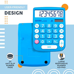 CATIGA Bureau CD8185 and Home Style Calculator 8 Digit LCD Screen Suitable for Office and Move Use (Blue)