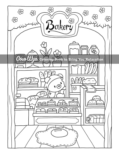 Cozy Spaces: Coloring Book for Adults and Teens Featuring Relaxing Familiar Corners with Cute Animal Characters for Stress Relief