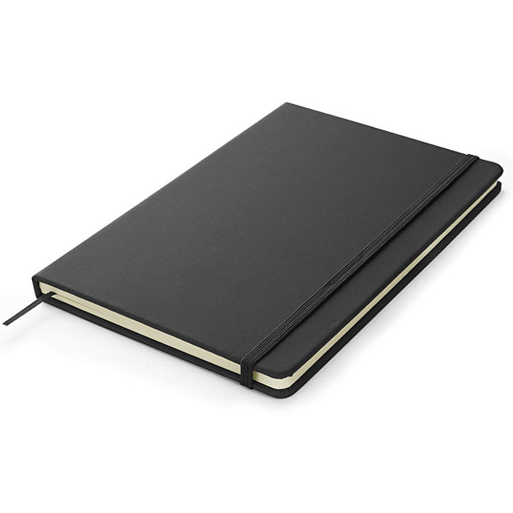 Adipn A5 notebook with rubber band. Notebook contains 160 pages (80 sheets) with lines.
