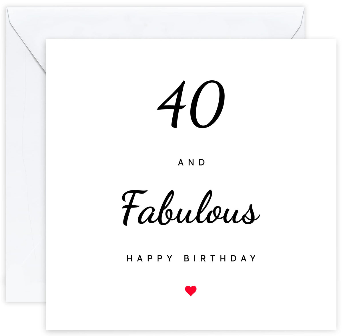 40th Birthday Card - Fortieth Birthday Card for 40 Year Old Women Mum Mother Sister Wife Woman Aunt Auntie Daughter Friend Her (Age 40)