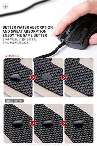 [ Grip Upgrade ] Hotline Games 2.0 Plus Anti Slip Grip Tape Compatible With Logitech Gaming Mouse Skins, Cut to Fit, Easy to Apply (for G Pro X Superlight Wireless, Black)