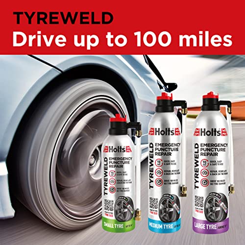 Holts Tyreweld Puncture Sealant 500ml, Emergency Tyre Repair Foam, Car Puncture Repair Kit Sealant To Get You Back On The Road, Quick & Easy Flat Tyre Foam, Drive Up To 100 Miles, No Tools Needed