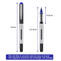 OFFCUP Liquid Ink Rollerball Pen, 10pcs Gel Pens, 0.5mm Quick-Drying Ballpoint Pens Rollerball Pens Writing Pens for Bullet Journal, Notebook. School & Office Accessories for Students Adults (Blue)