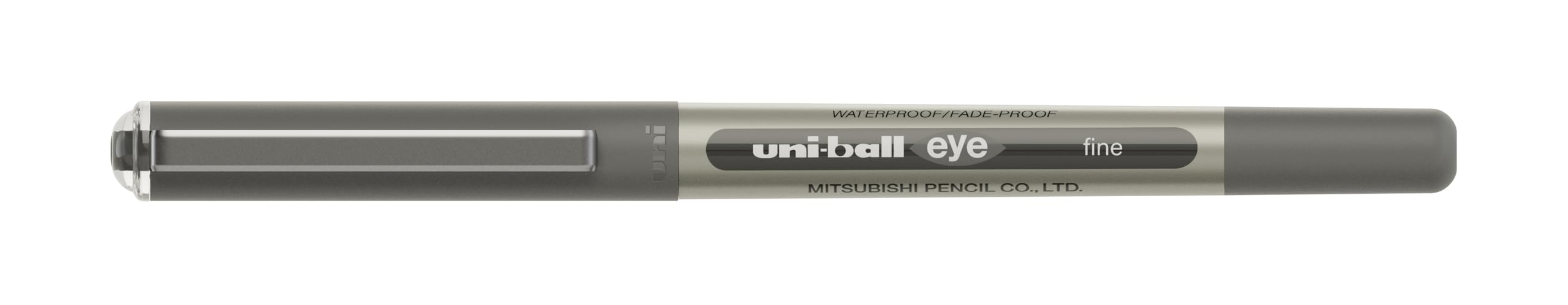 uni-ball Eye UB-157 Black Rollerball Pens. Premium Fine 0.7mm Ballpoint Tip for Super Smooth Handwriting, Drawing, Art, Crafts and Colouring. Fade and Water Resistant Liquid Uni Super Ink. Pack of 5