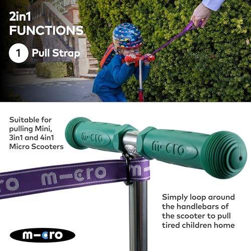 Micro Scooters   Eco Pull and Carry Strap   Scooter Accessories   Handlebar Reins   Pull Along   Boys & Girls   83cm   Purple