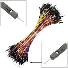 GTIWUNG 150PCS Breadboard Jumper Wires Male to Male 0.1'' Square Head, Multicolored Ribbon Cables, 24AWG 20CM Solderless Flexible Breadboard Jumper Wires Cables Line 1P to 1P for Arduino-like projects