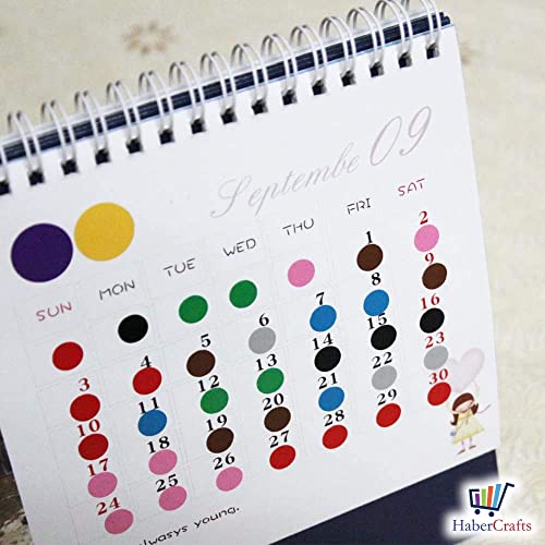 8mm Blue Dot Stickers Colour Sticker Dots Coloured Sticky Dots Easy Peel Self Adhesive Circle Stickers Labels for Colour Coding Calendar Scrapbooks & Organising (Blue - 5 Pack - 2450 Stickers)