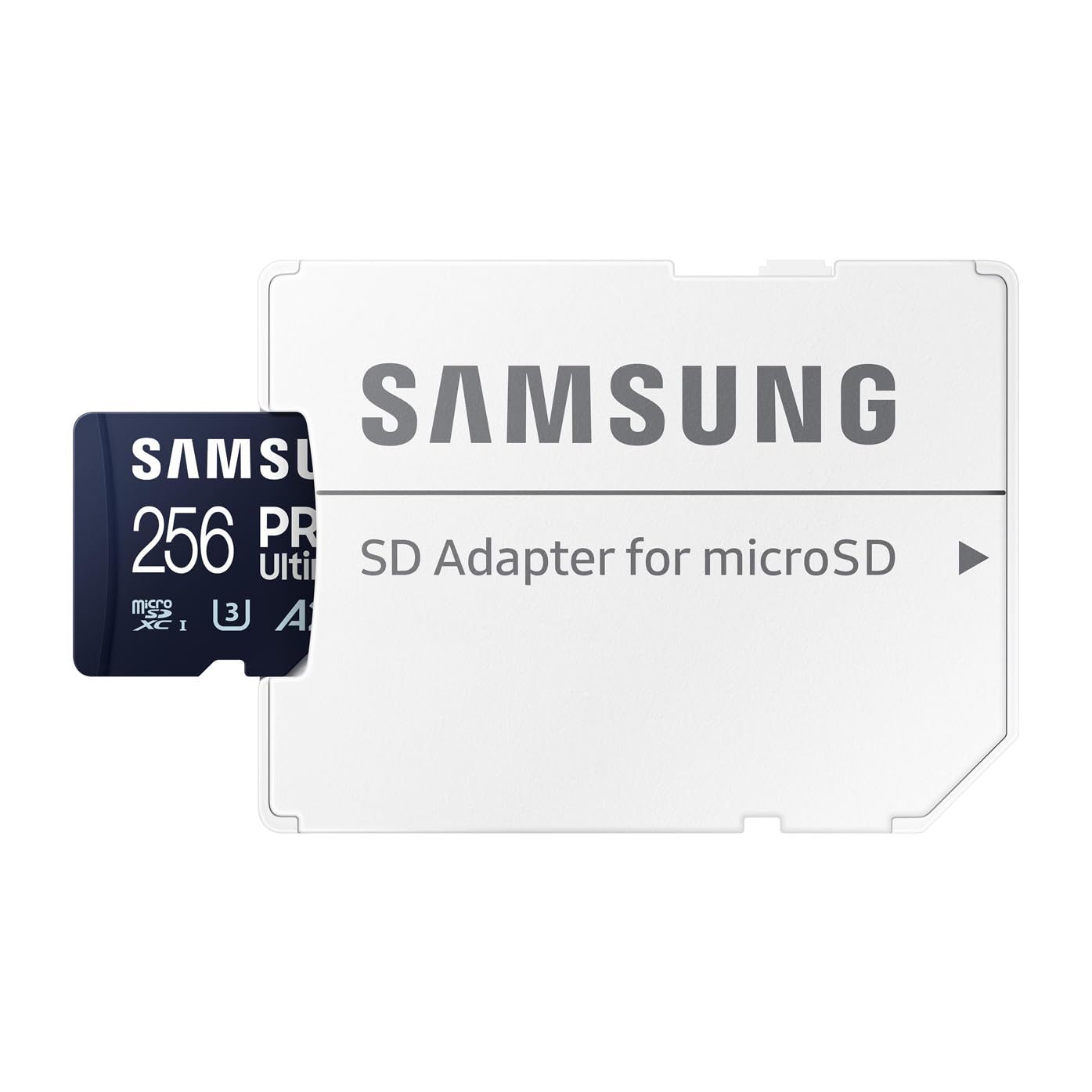 Samsung PRO Ultimate microSD memory card, 256 GB, UHS-I U3, 200 MB/s read, 130 MB/s write, incl. SD adapter, for smartphone, drone or action cam