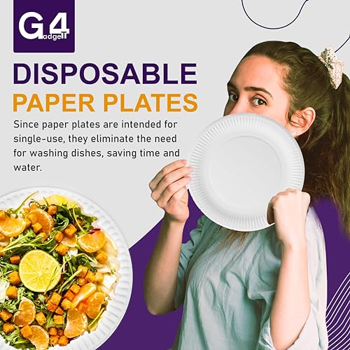 30 Paper Plates 23cm - 9inch Paper Plates, Disposable Plates, Party Plates