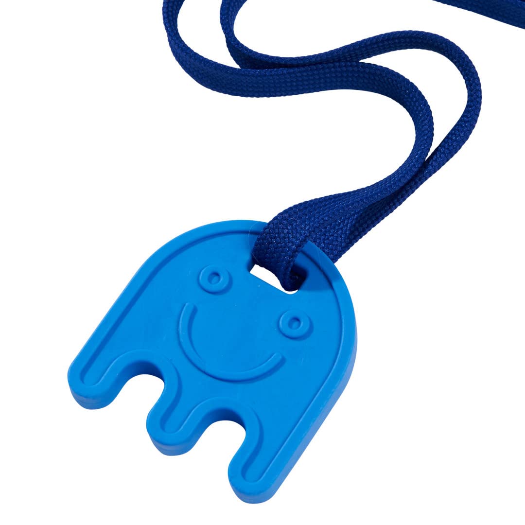 Chewbuddy Sensory Direct Ghost & Lanyard - Pack of 1, Sensory Toy for a Fidget, Chew or Teething Aid   For Kids, Adults, Autism, ADHD, ASD, SPD, Oral Motor or Anxiety Needs   Blue