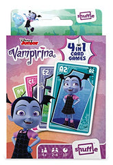 Shuffle Vampirina Card Games For Kids - 4 in 1 Snap, Pairs, Happy Families & Action Game, Great Gift For Kids Aged 4and