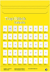 TopStick 8697 Multi-Purpose Labels, 65 Labels Per A4 Sheet, 38.1 x 21.2 mm, 6500 Labels, Self Adhesive, Small Stickers for Laser and Inkjet Printers, White