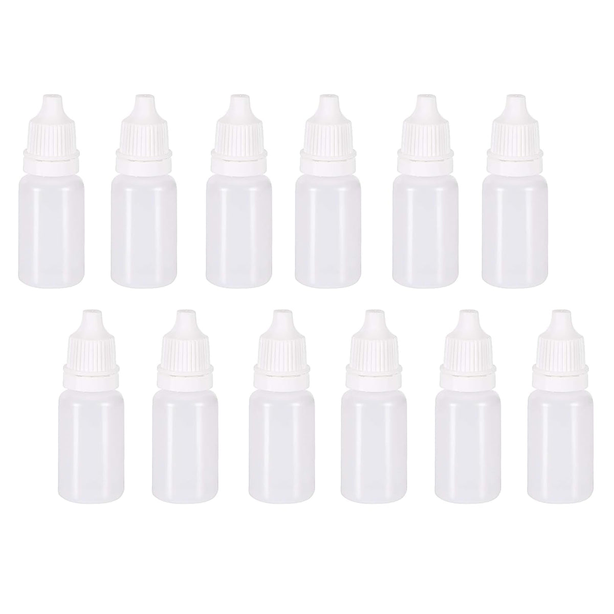 10ml/0.34oz Eye Dropper Bottles, 12 PCS Plastic Dropper Bottles, Squeezable Dropper Bottles, Translucent Bottles, Eye Liquid Empty Dropper Bottles with Cap and Removable Plug For Home, Work, Travel