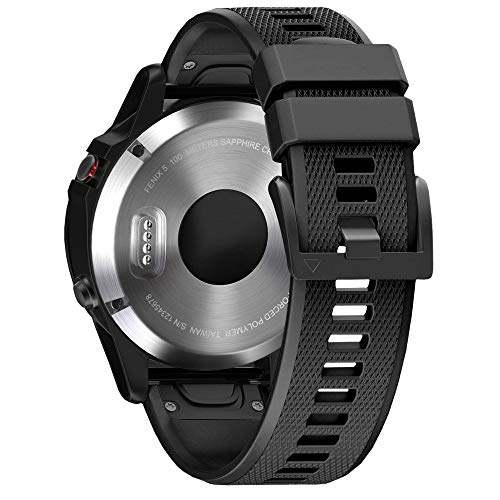 NotoCity for Garmin Fenix 6 pro/Fenix 5/ Fenix 7 Strap, Quickfit 22mm Watch Strap for Fenix 6/Fenix 5 Plus/Fenix 7 Pro, Epix 2, Forerunner 935/945/955/965, Approach S60/S62, Instinct, Quatix 5(Black)