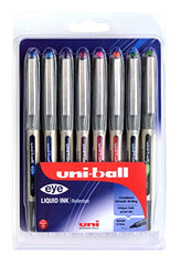 Uni-Ball Eye Fine Rollerball Pens, 8 Pack Assorted