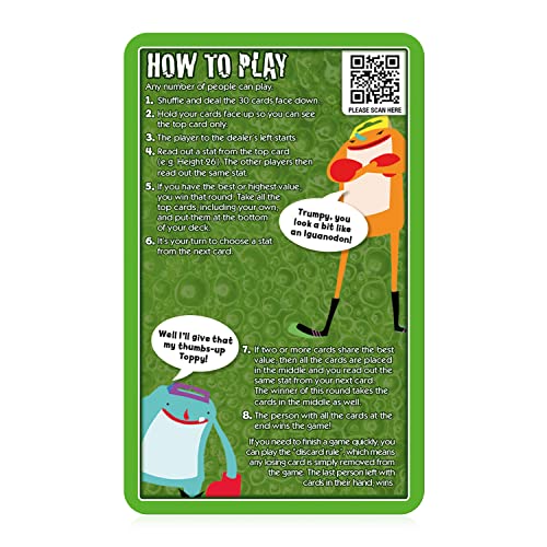 Top Trumps Dinosaurs Classics Card Game, Discover interesting facts in this educational packed game including the killer rating for a Tyrannosaurus Rex, makes a great gift for ages 6 plus