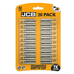 JCB, AA / LR6 1.5v Super Alkaline Batteries (Pack of 20) - up to 7 times more power