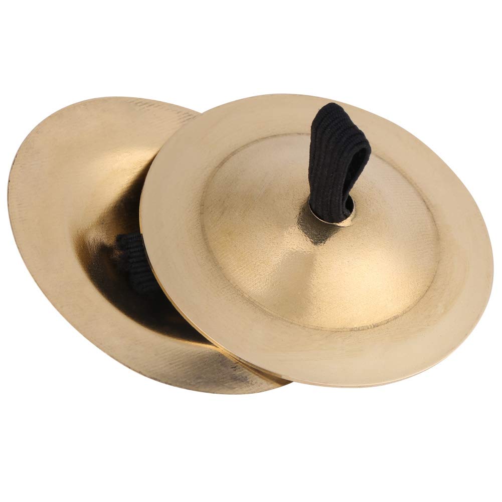 Belly Dance Finger Cymbal Brass Zills Musical Yoga Bell Chimes Instrument Dancing Accessory One Pair For Children Boys Girls