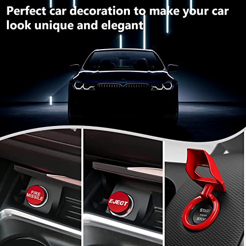 2 Pcs Car Cigarette Lighter Plug Cover Cap Eject Button Dust Cover,Car Engine Start Stop Button Cover Zinc Alloy Protective Cover