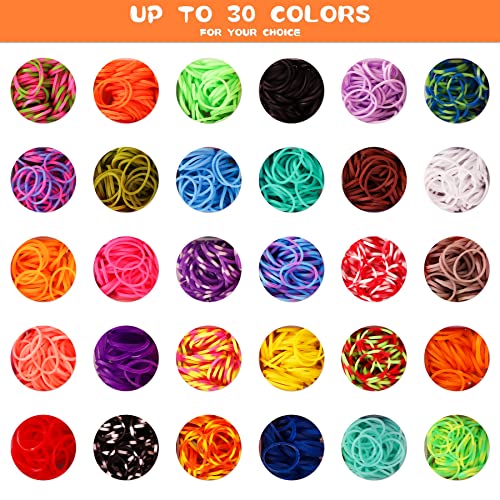 UUEMB 2500and Loom Bands Kit, 30 Colors Loom Bands for DIY Refill Bracelet Making Craft Kits, Loom Twist Bands with More Accessories in 40 Grids Case for Party, X-mas Birthday Gift for Kids