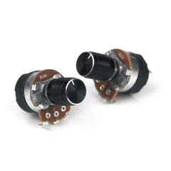 2Pcs 10K Ohm Single Linear Taper Dimmer Potentiometer with on/Off Switch and Aluminum Alloy knob (wh138)