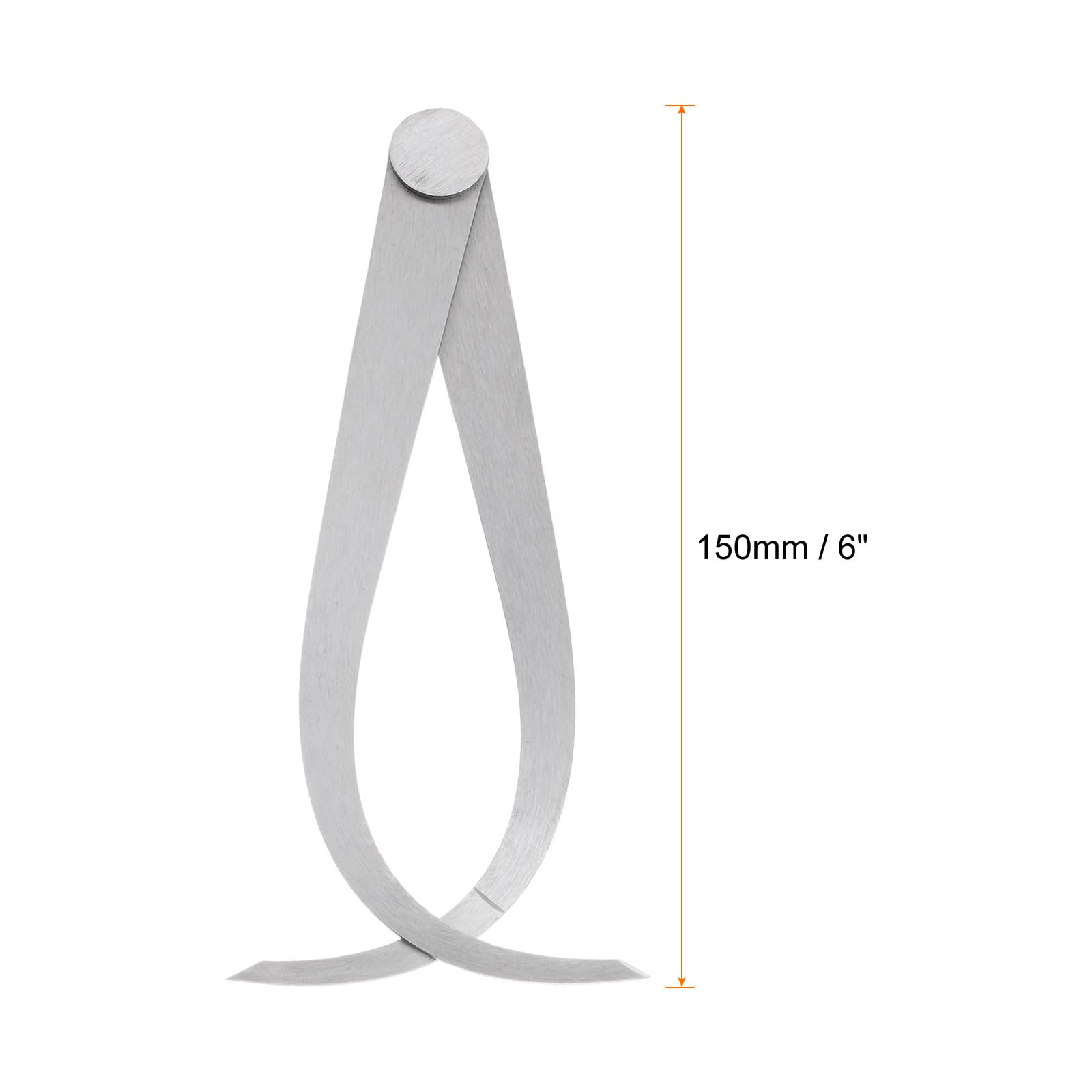 sourcing map Firm Joint Outside Caliper 150mm 6 Inch 410 Stainless Steel Firm Friction Joint External Measurement Tool