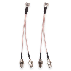 Namvo 2 PCS F-Type RG6 Splitter Coax Cable F Male to F Dual Female RG316 Coaxial Cable 50ohm（6inch）