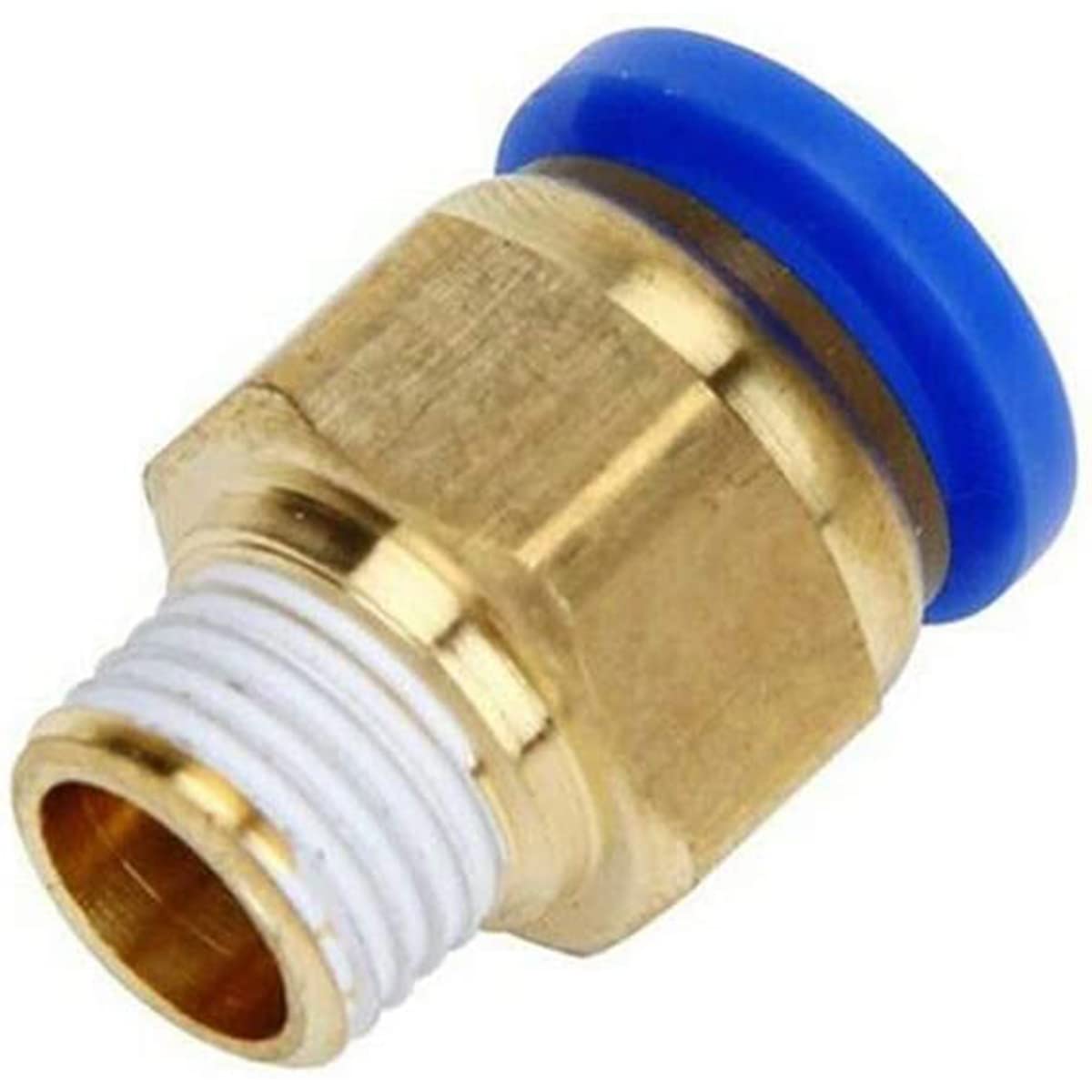 10 PCS Straight Pneumatic Push to Quick Connector Air Fittings Adapter 6mm Diameter Thread 1/4 BSP Set for Pipe Pneumatic Tools