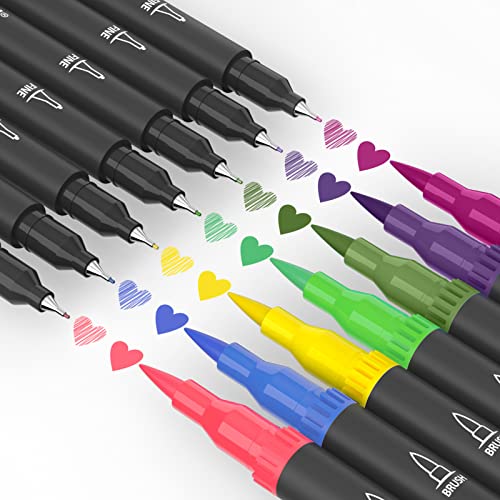 Mogyann Felt Tip Pens, 12 Pack Colouring Pens for Art Drawing Sketching