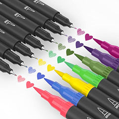 Mogyann Felt Tip Pens, 12 Pack Colouring Pens for Art Drawing Sketching