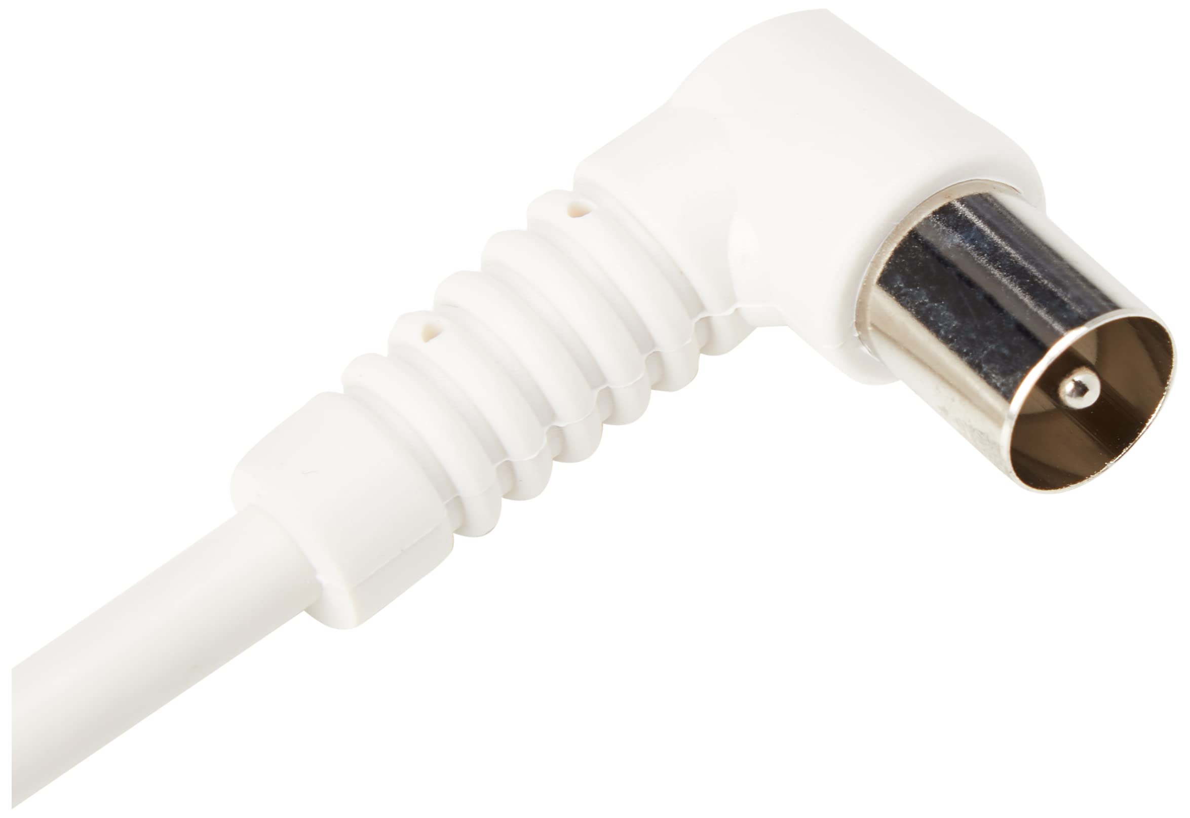 Pro Signal JR9008A/0.5M WHITE-ROHS TV Aerial Lead, 90 Degree Coax Plug to 90 Degree Coax Socket, 0.5m, White