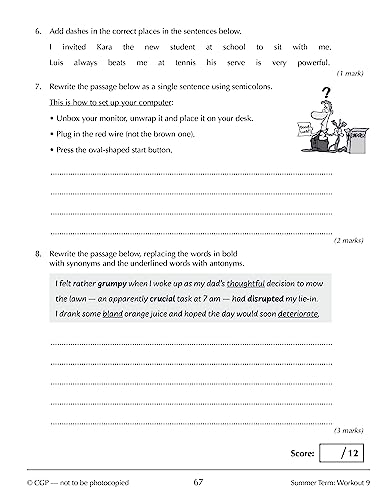 New KS3 Year 8 Spelling, Punctuation and Grammar 10-Minute Weekly Workouts (CGP KS3 10-Minute Tests)