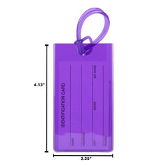 7 Pack TravelMore Luggage Tags for Suitcases, Flexible Silicone Travel ID Identification Labels Set for Bags & Baggage – Purple