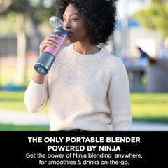 Ninja Blast Portable Blender, 530ml, Leakproof Lid & Sip Spout, Powerful Cordless Mini Blender, Rechargeable, Portable Smoothies, Protein Shakes, Blends Ice & Frozen Fruit, Denim Blue, BC151UKNV