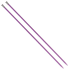 Coopay Knitting Needles 4.0mm x 35cm, Metal Single Pointed Knitting Needle for Beginners Professional Knitters, Lightweight Knitting Pins for Arthritic Hands, Long Needles for Knitting